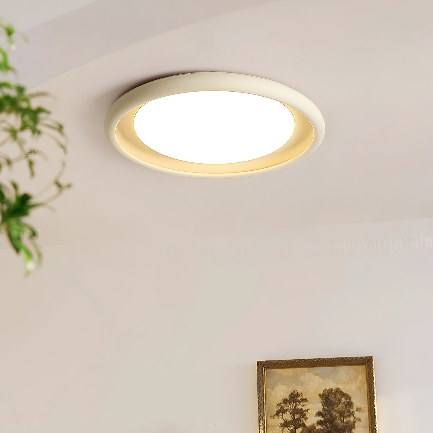 Nuria Ceiling Lamp Round Silhouette Minimalist Ambient - Letslighting