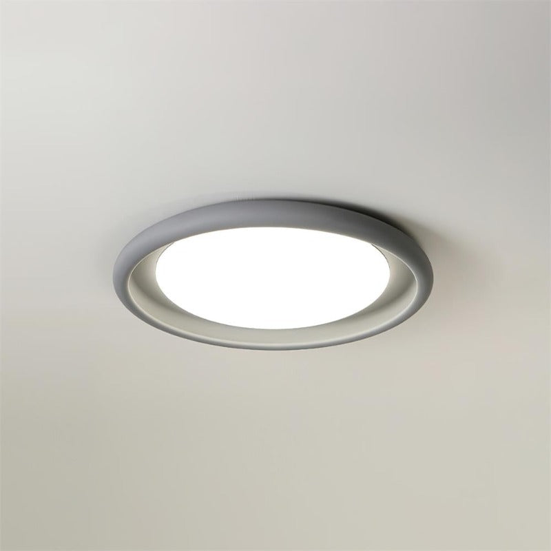 Nuria Ceiling Light Concrete Acrylic Circular Minimalist - Letslighting