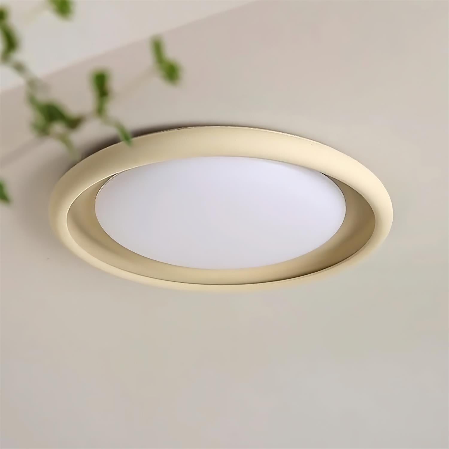 Nuria Ceiling Light Concrete Acrylic Circular Minimalist - Letslighting