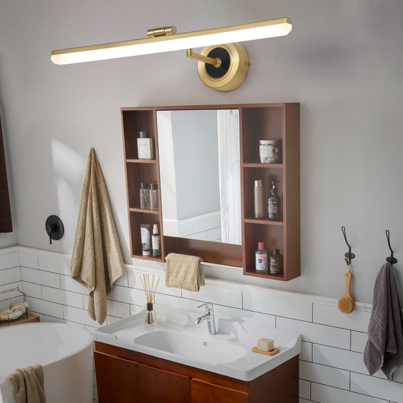 Arisha Applique Murale Linéaire Moderne, Métal, Or, Salle de Bain