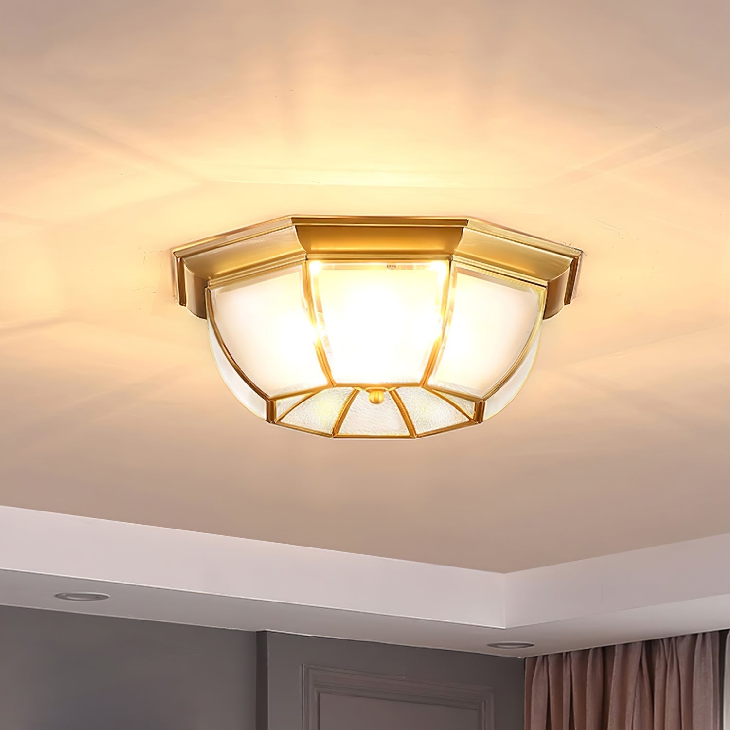 Bowl Shaped Brass Ceiling Lamp - Blowlighting