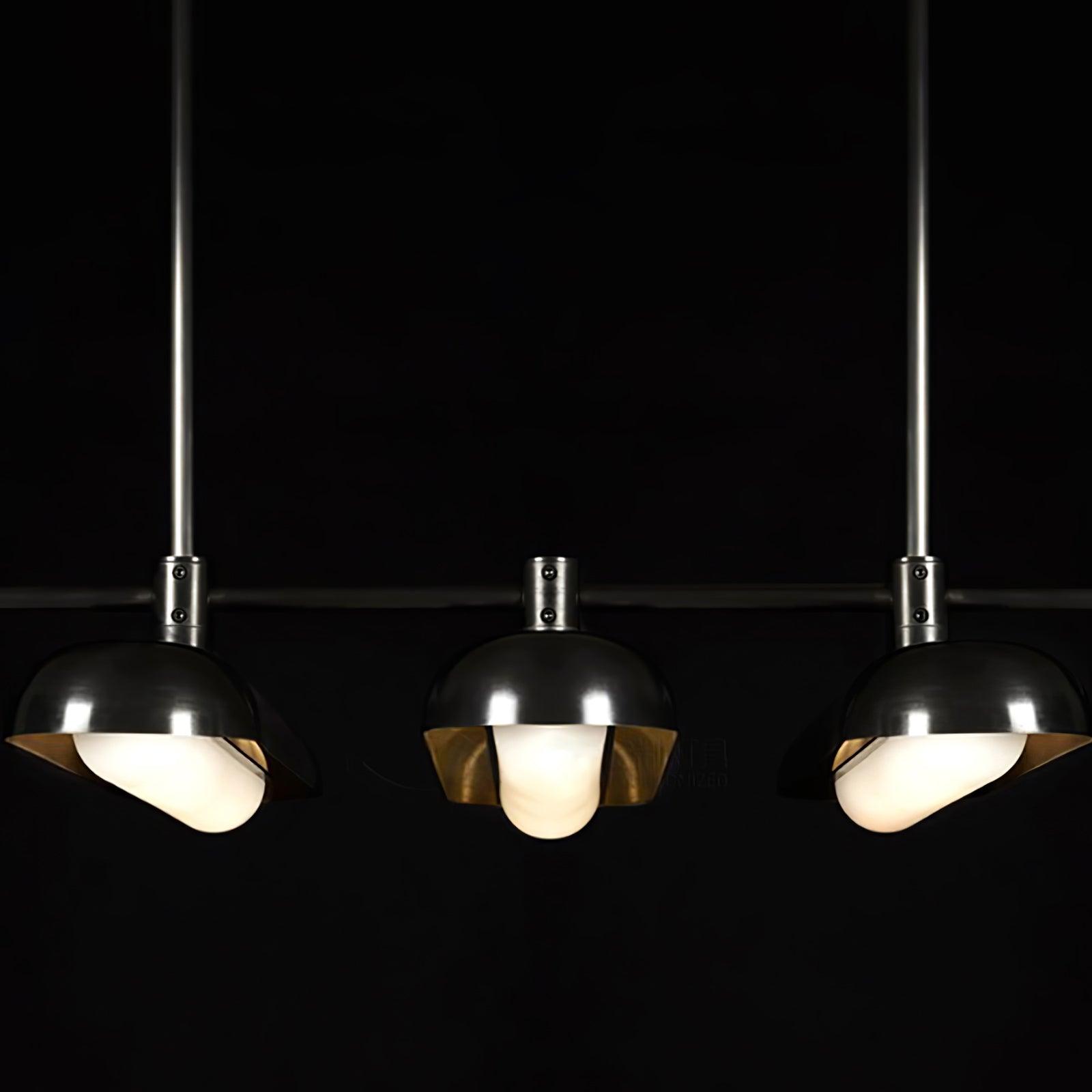 Lyvinaris Geometric Brass Linear Pendant Light - Blowlighting