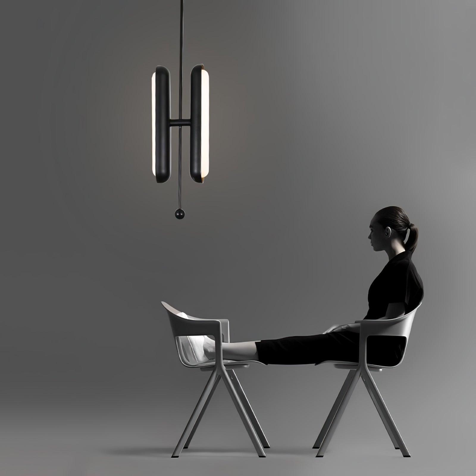 Lyvinaris Geometric Brass Linear Pendant Light - Blowlighting