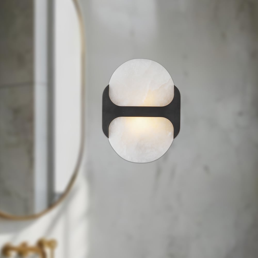Ulthaora Double Globe Alabaster Wall Ligh - Letslighting