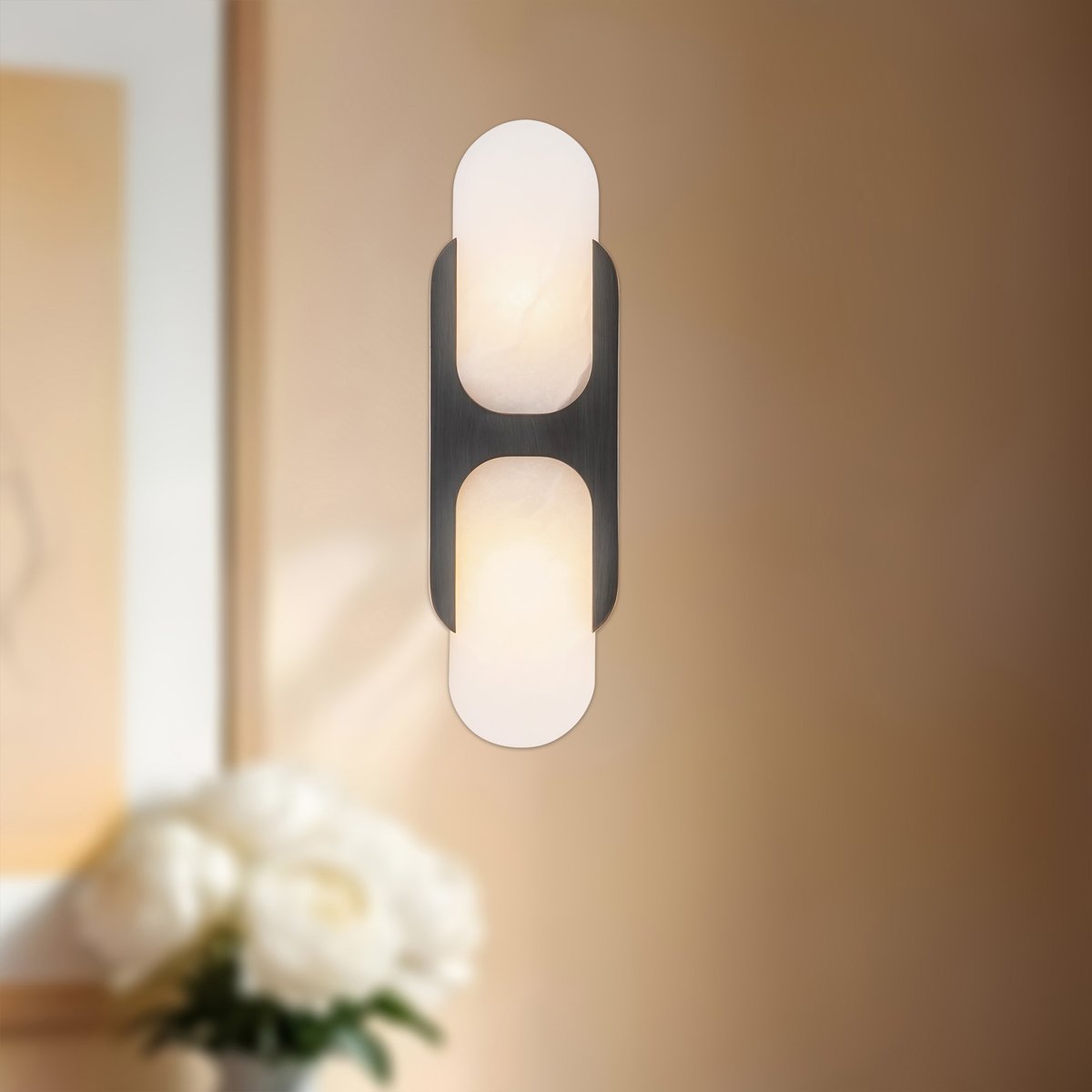 Ulthaora Double Globe Alabaster Wall Ligh - Letslighting