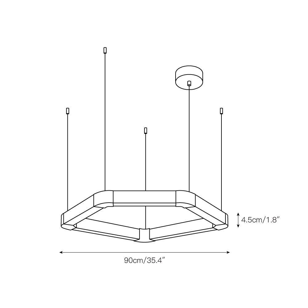 Celaeisra Unique Single Ring Alabaster Chandelier - Lamp Copper