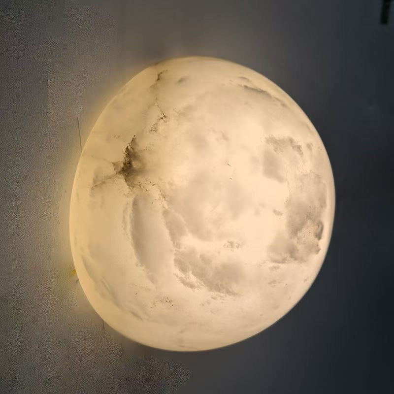 Nyraean Modern Minimalist Alabaster Wall Lamp - Lamp Copper
