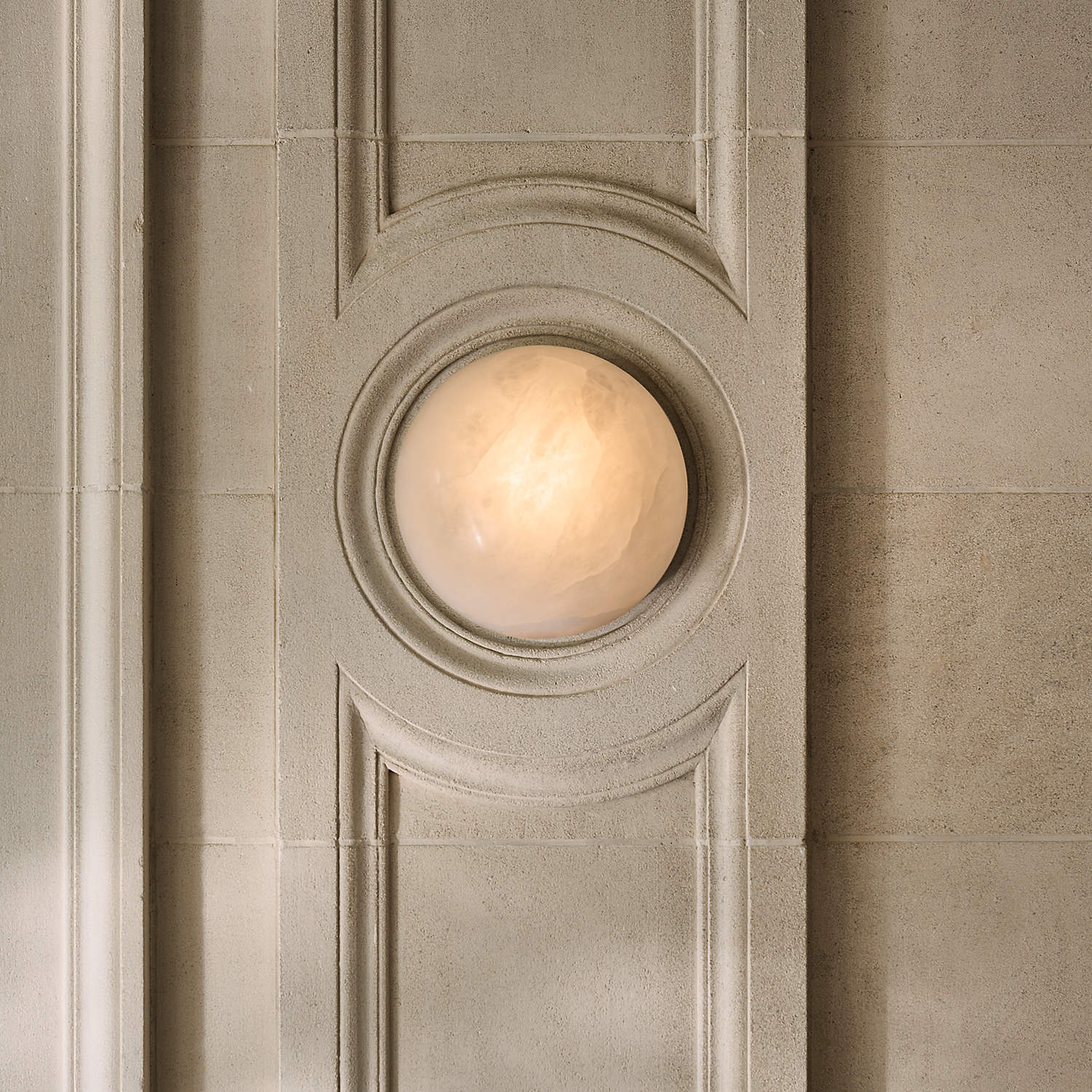 Nyraean Modern Minimalist Alabaster Wall Lamp - Lamp Copper
