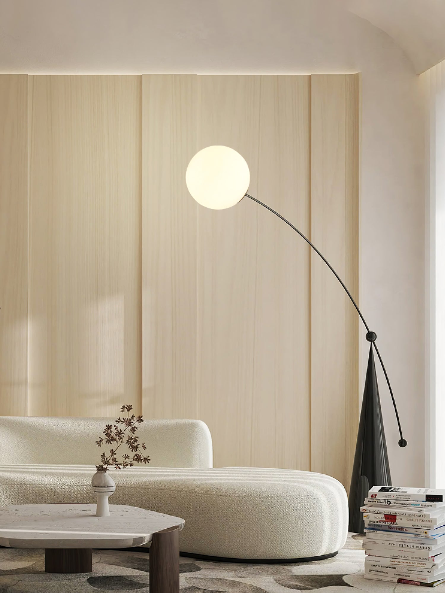 Opal Arc Floor Lamp - Blowlighting