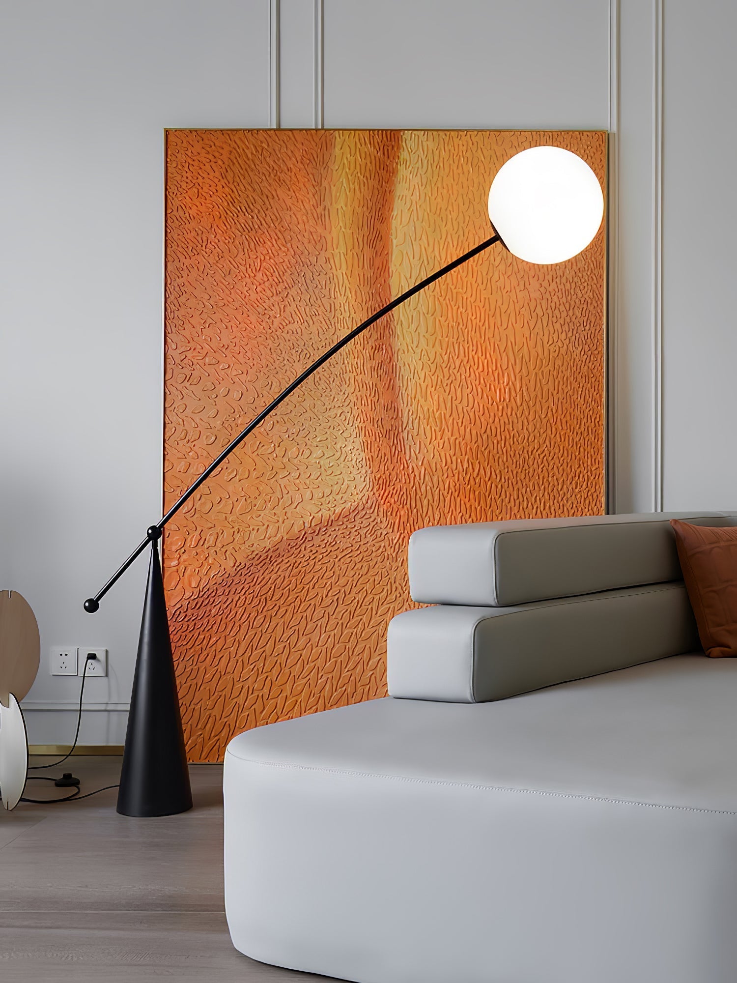 Opal Arc Floor Lamp - Blowlighting