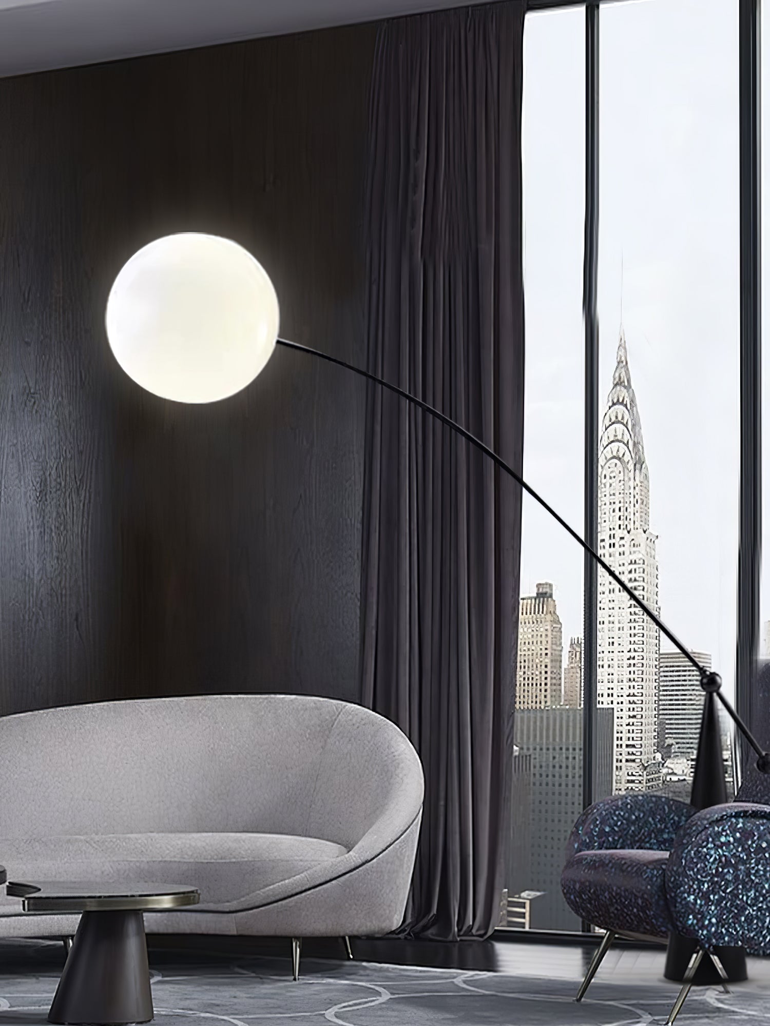 Opal Arc Floor Lamp - Blowlighting