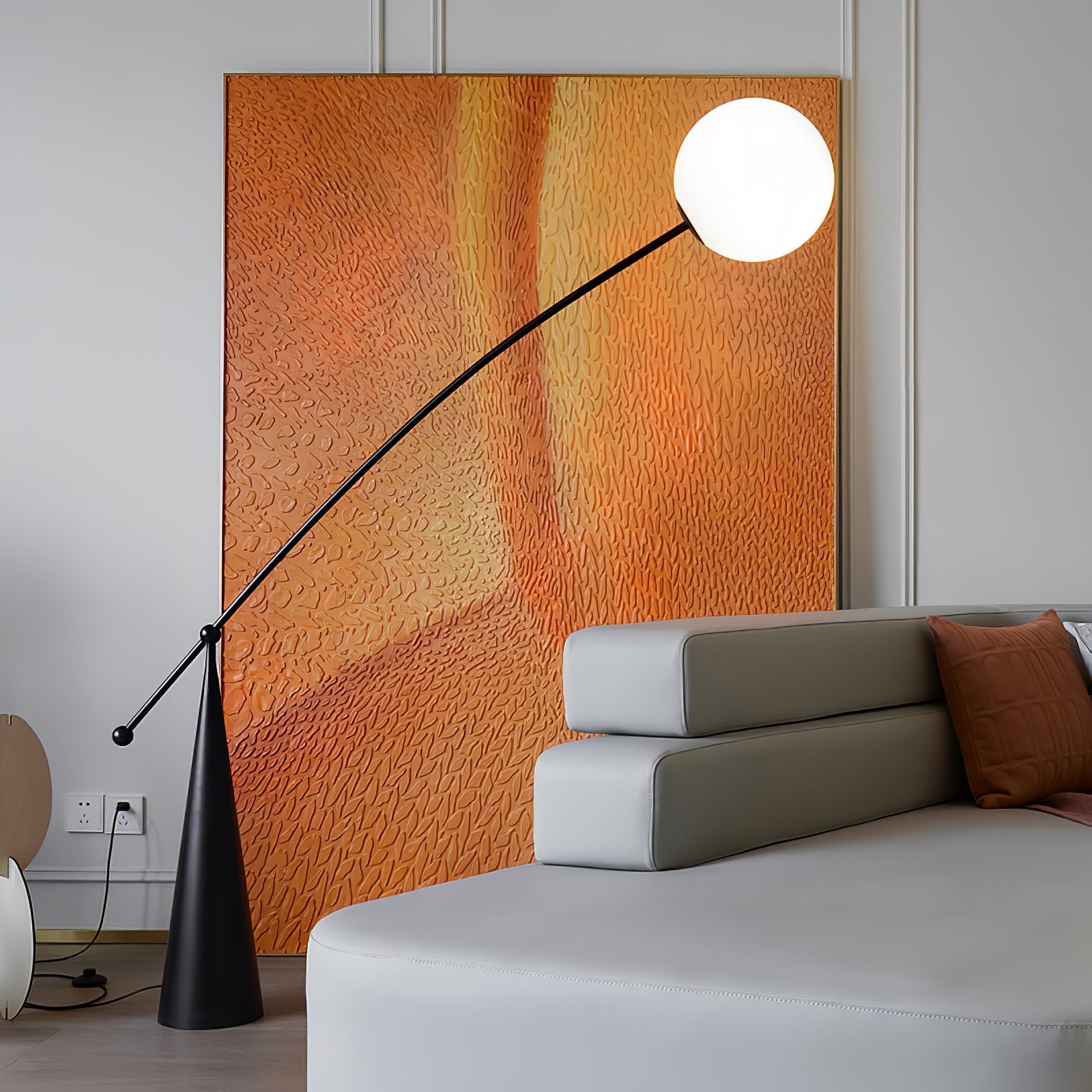Opal Arc Floor Lamp - Blowlighting