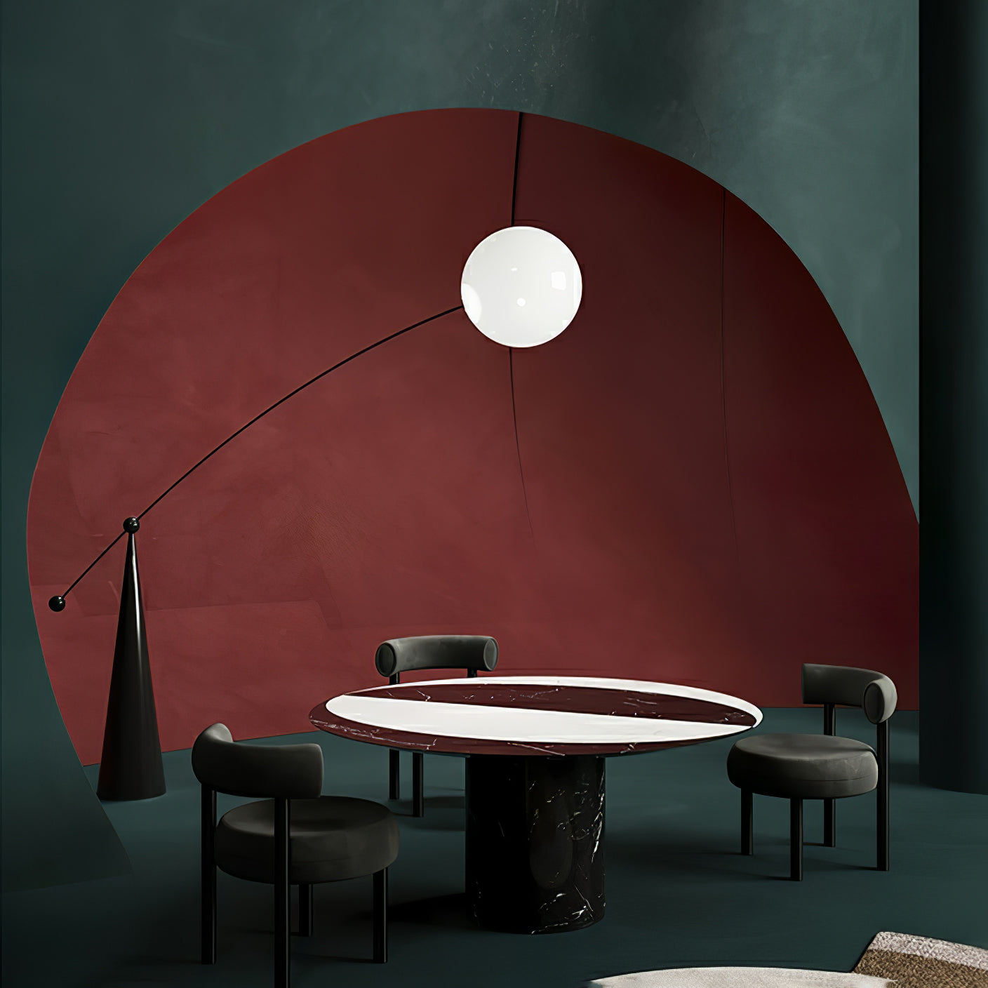 Opal Arc Floor Lamp - Blowlighting