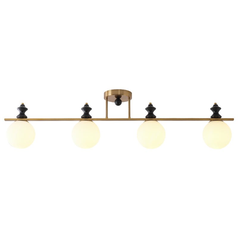 Orbis Quartet Wood Glass Ceiling Lamp