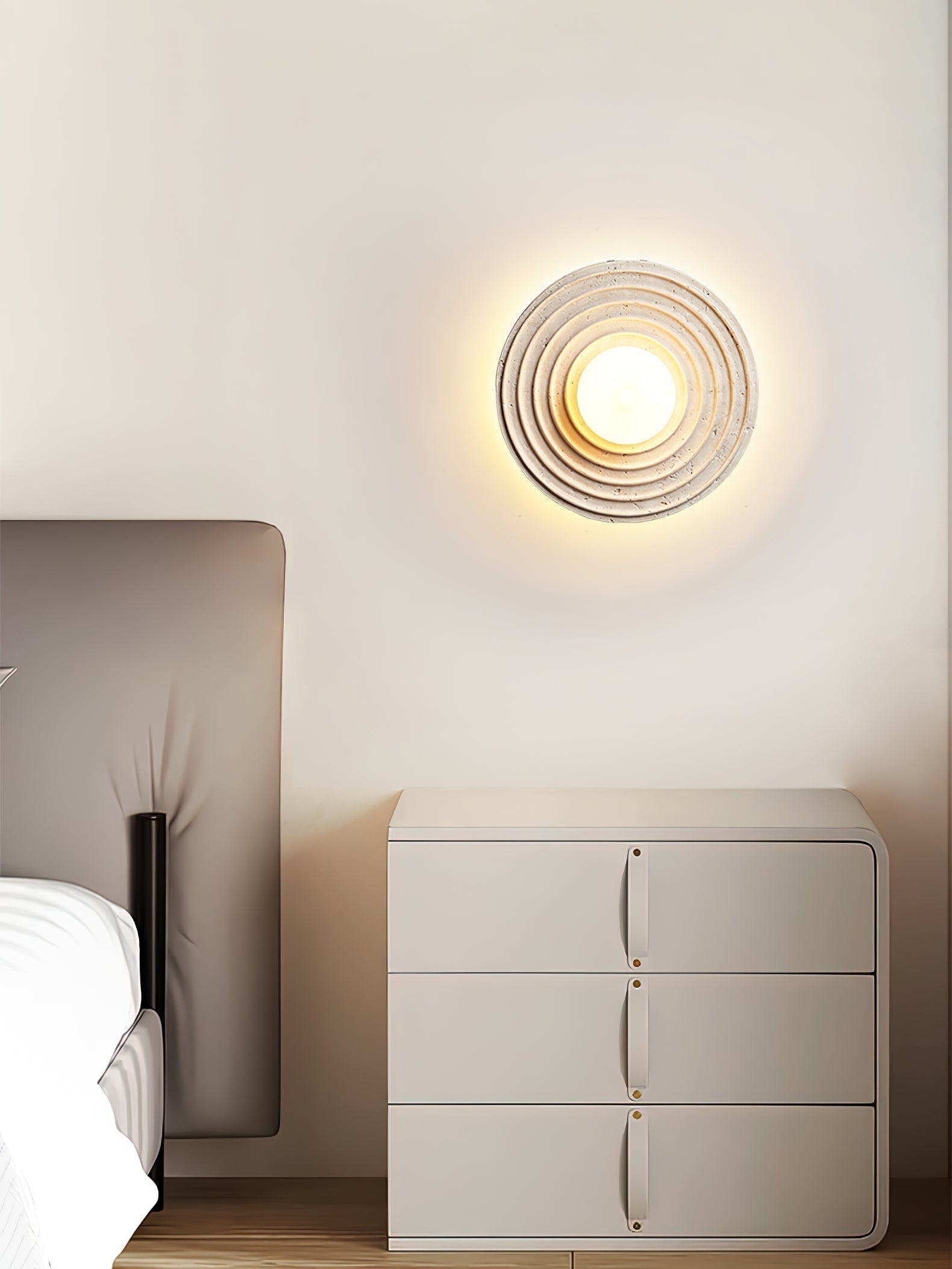 Zelirara Concentric Travertine Wall Light - Letslighting
