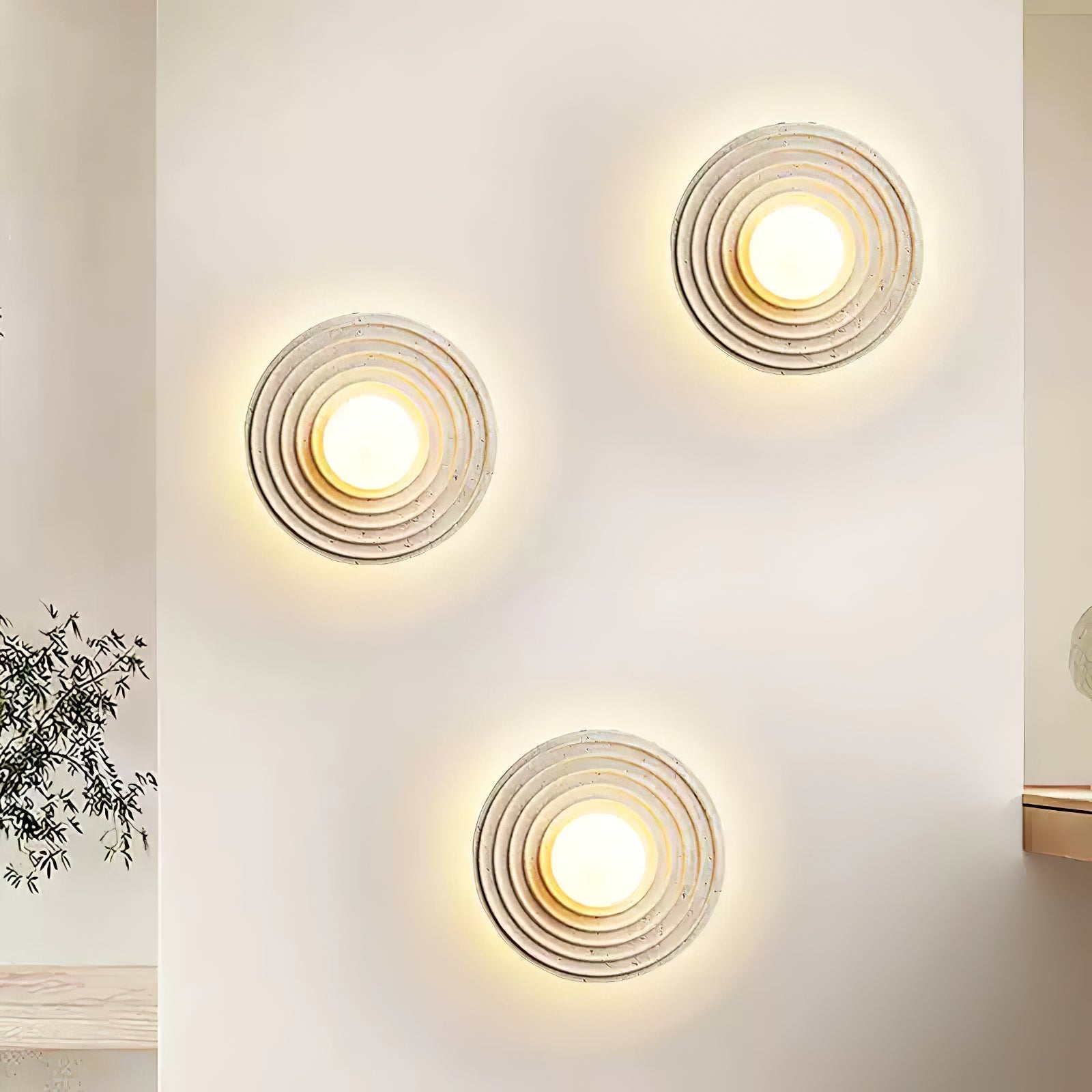 Zelirara Concentric Travertine Wall Light - Letslighting