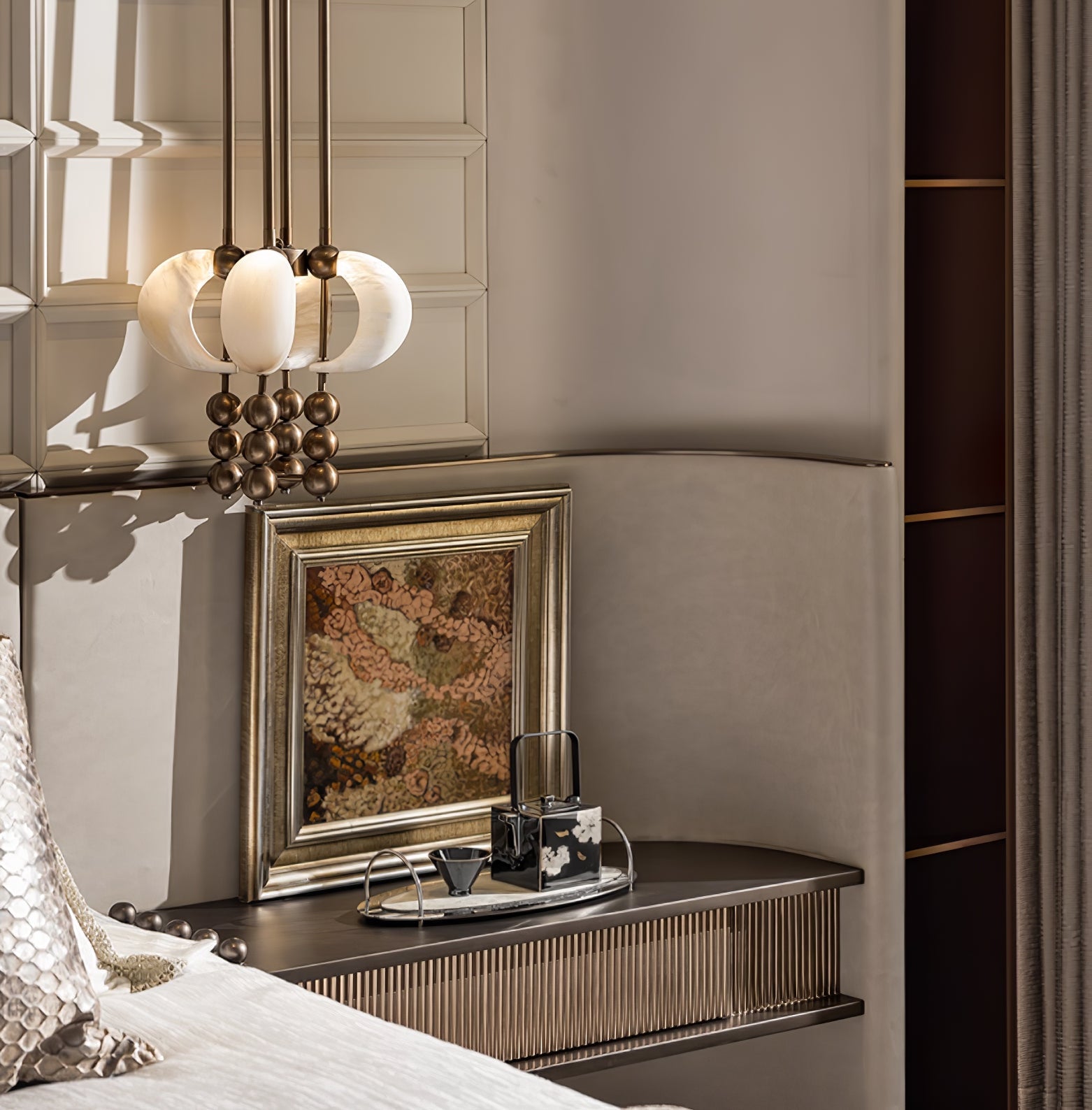 Orbitaler Suspension Élégante Blanche