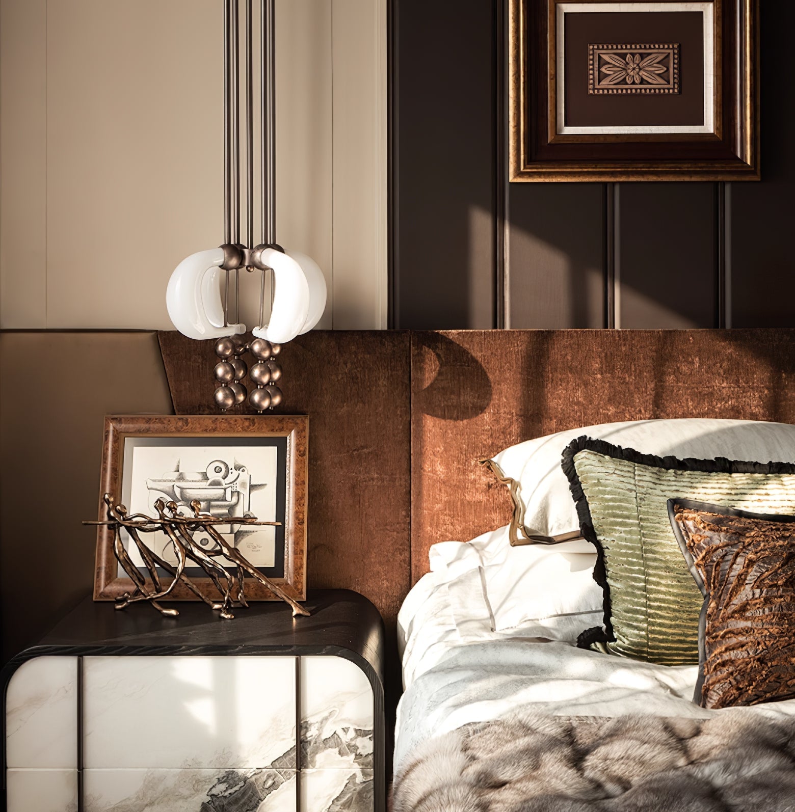 Orbitaler Suspension Élégante Blanche