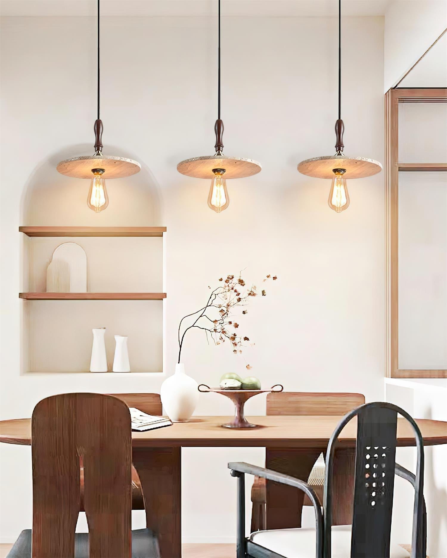 Ritta Orbit Pendant Light Travertine - Letslighting