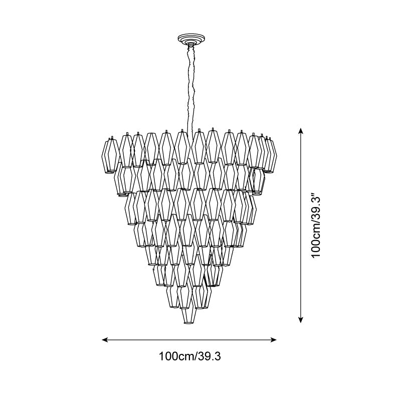 Orinelle Chandelier Prism-Tier Glass Cascade - Letslighting