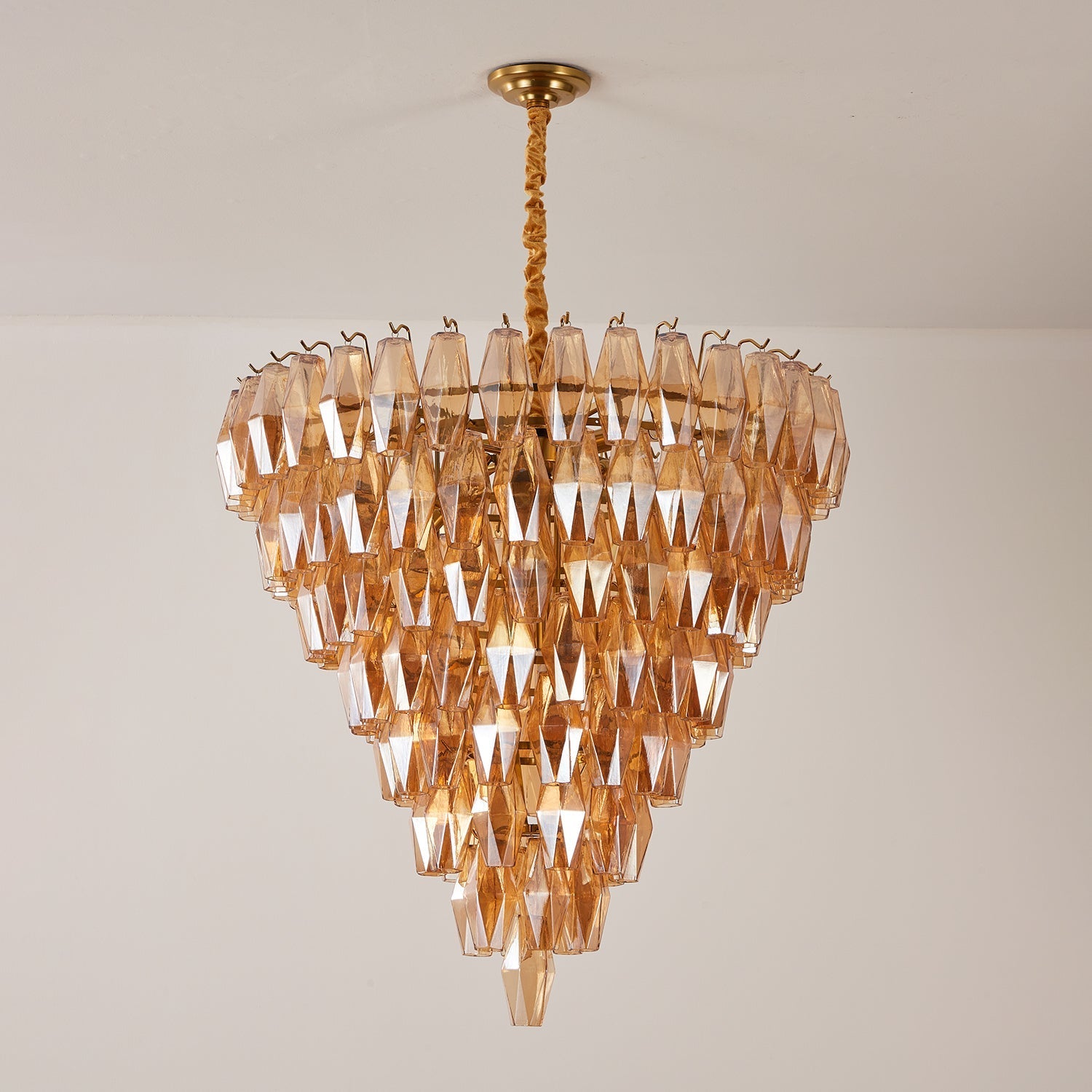 Orinelle Chandelier Prism-Tier Glass Cascade - Letslighting