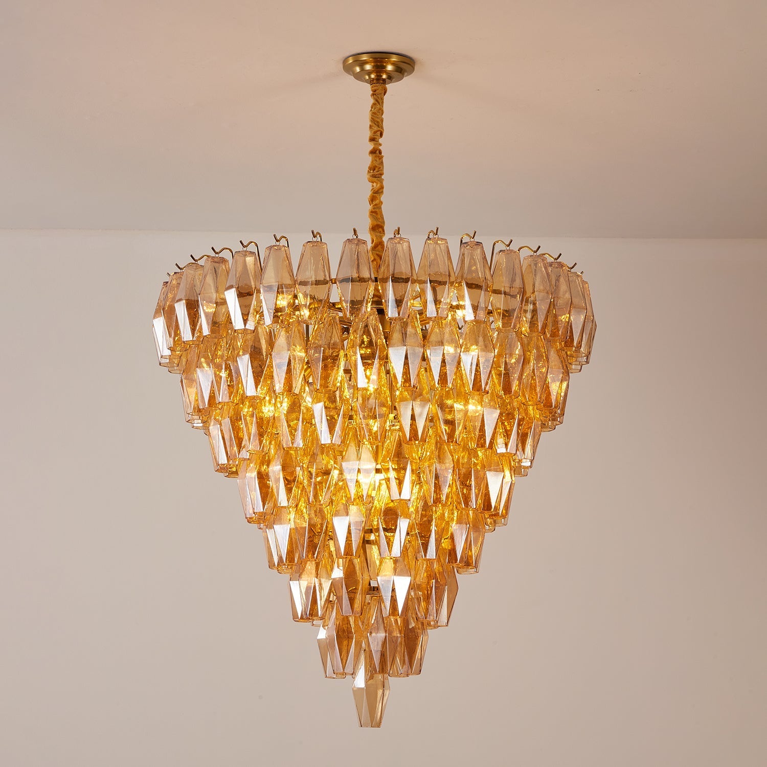 Orinelle Chandelier Prism-Tier Glass Cascade - Letslighting