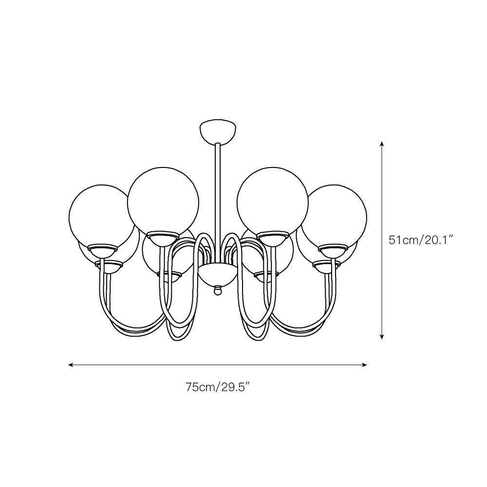 Ildorel Premium Nordic Art Brass Glass Chandelier - Lamp Copper