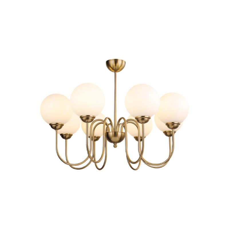 Ildorel Premium Nordic Art Brass Glass Chandelier - Lamp Copper