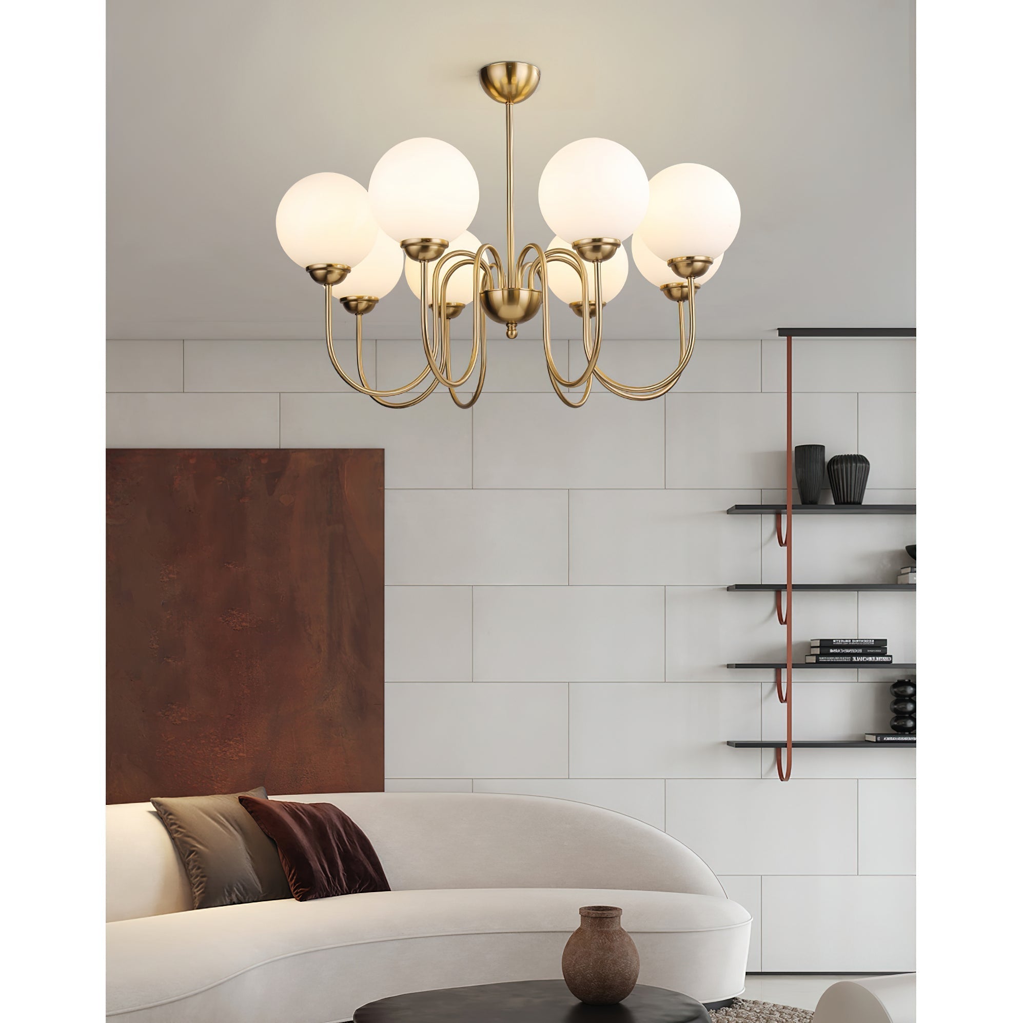 Ildorel Premium Nordic Art Brass Glass Chandelier - Lamp Copper