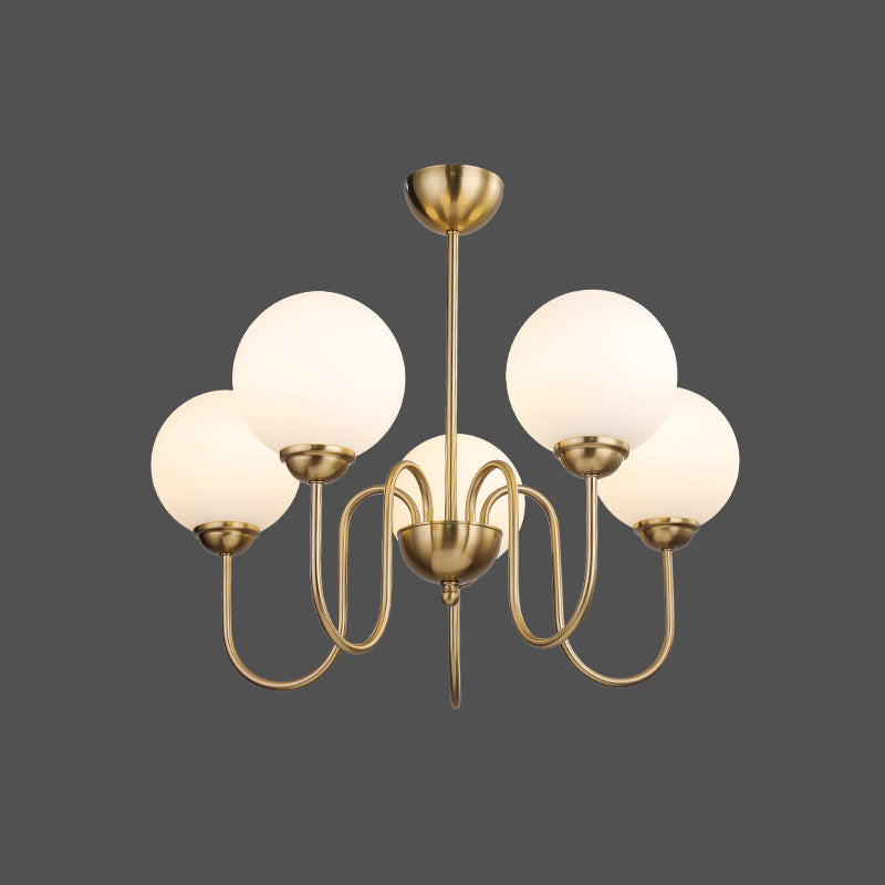 Ildorel Premium Nordic Art Brass Glass Chandelier - Lamp Copper
