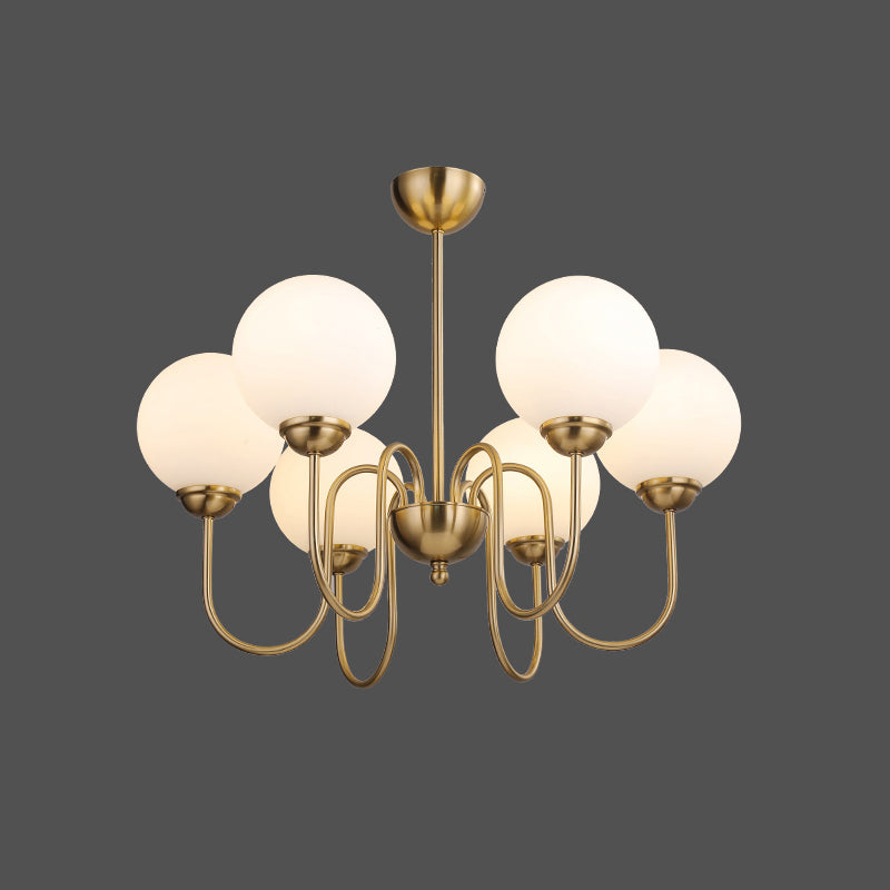Ildorel Premium Nordic Art Brass Glass Chandelier - Lamp Copper