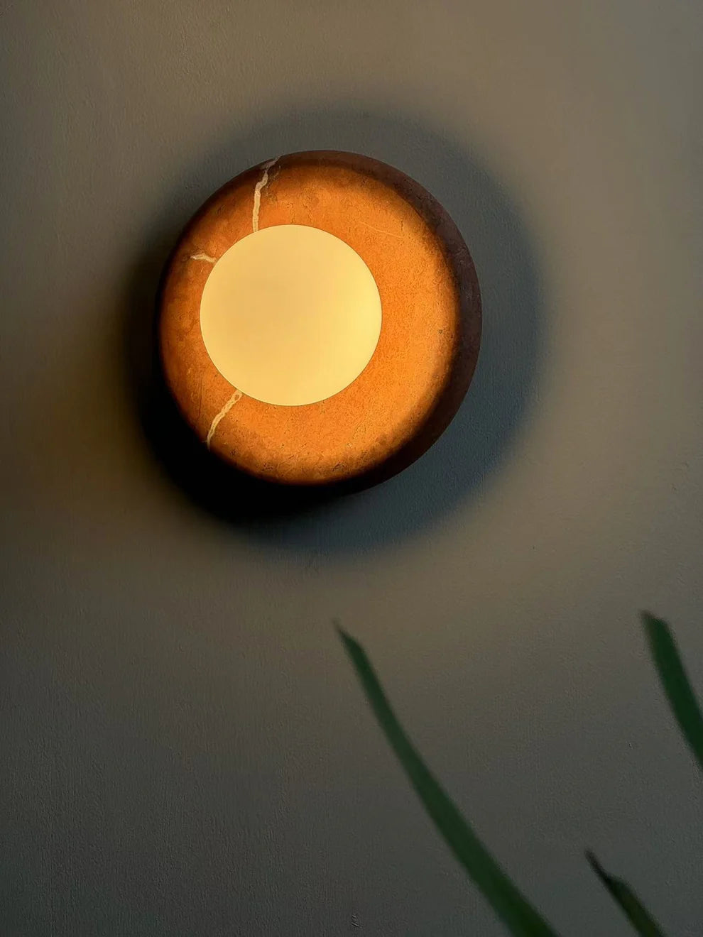 Aria Modern Round Marble Wall Light Shades Bedroom Living Room
