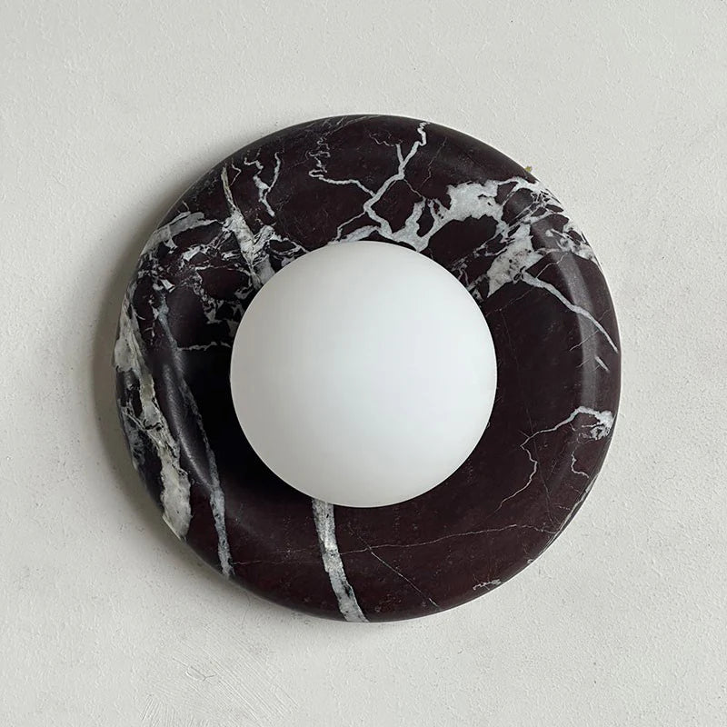 Aria Modern Round Marble Wall Light Shades Bedroom Living Room