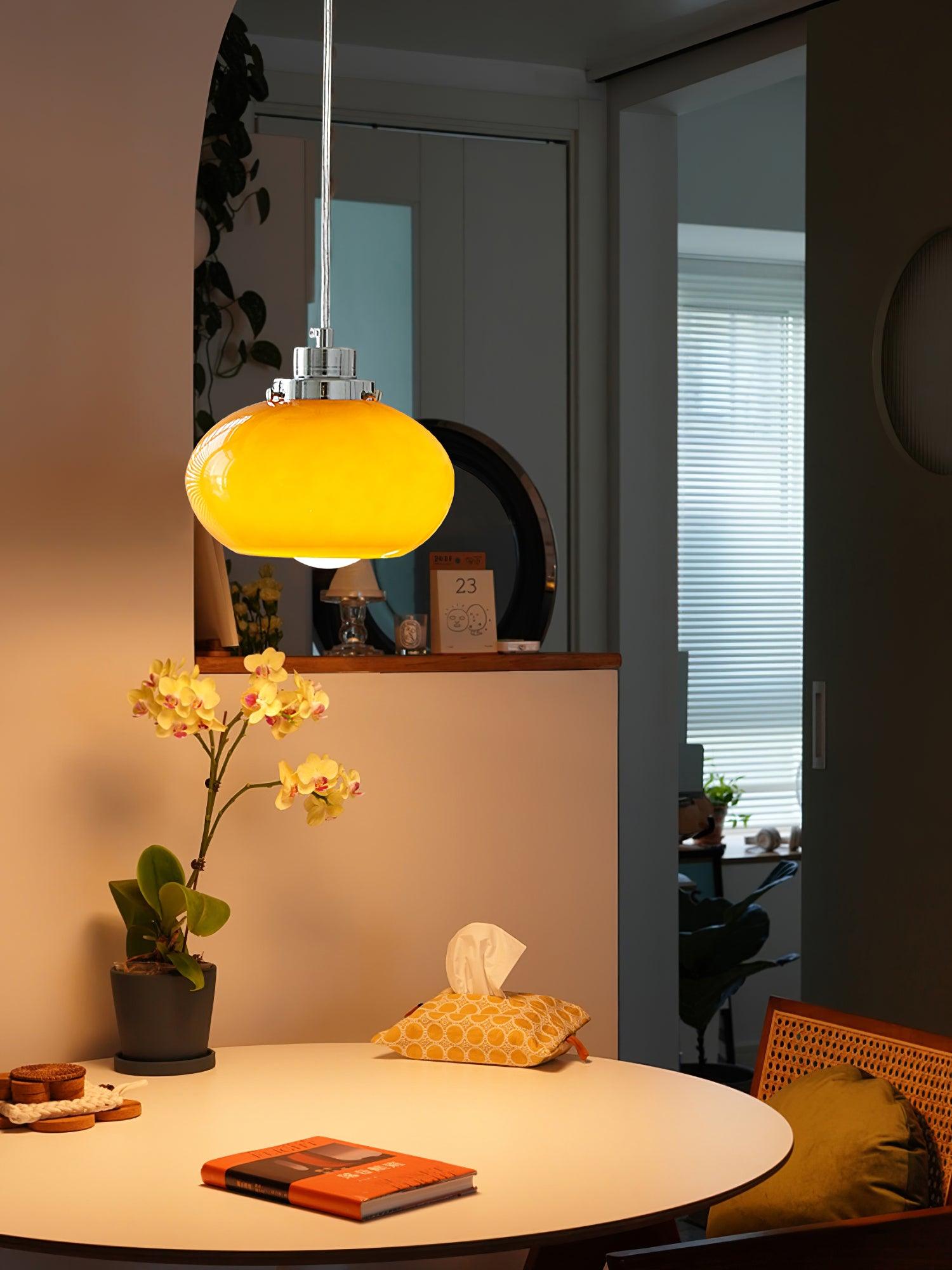 Oval Persimmon Pendant Light - Blowlighting