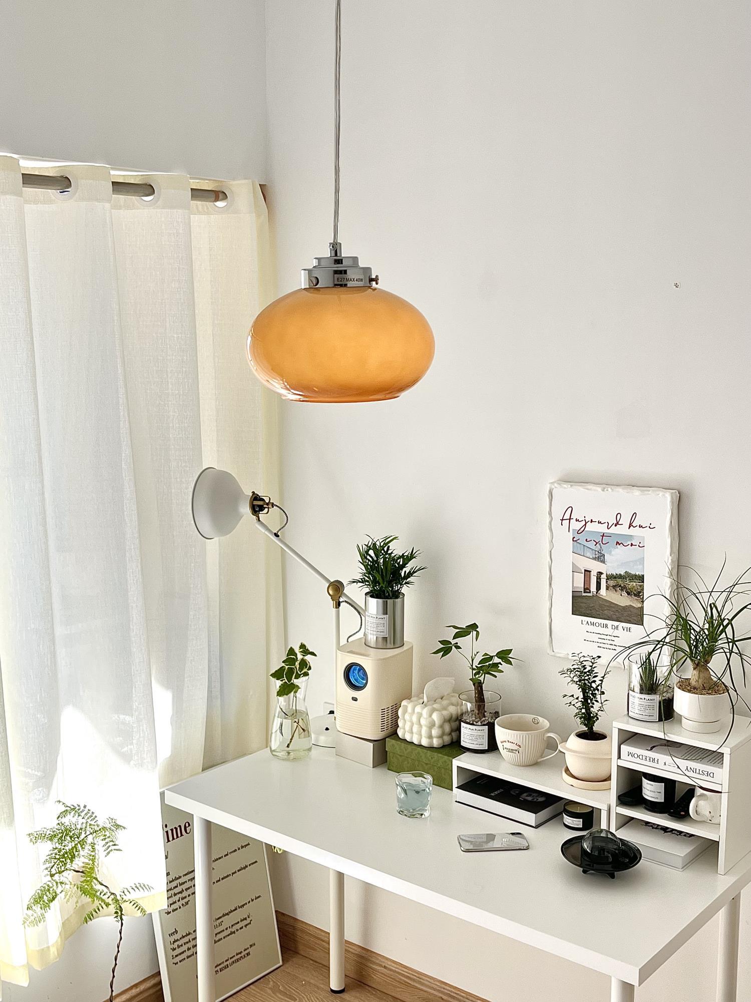 Oval Persimmon Pendant Light - Blowlighting