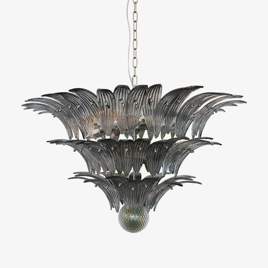 Aurora Chandelier Murano Glass Palm Leaf Tiered - Letslighting
