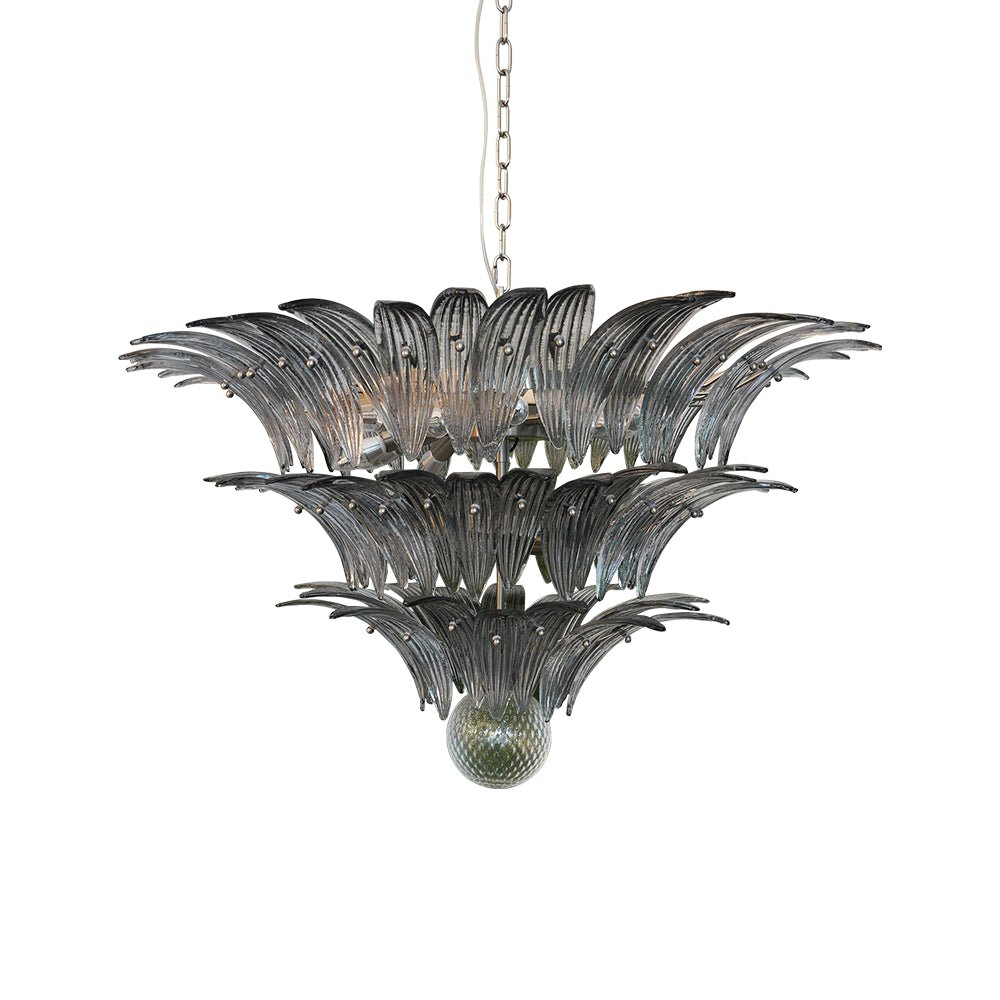 Aurora Chandelier Murano Glass Palm Leaf Tiered - Letslighting