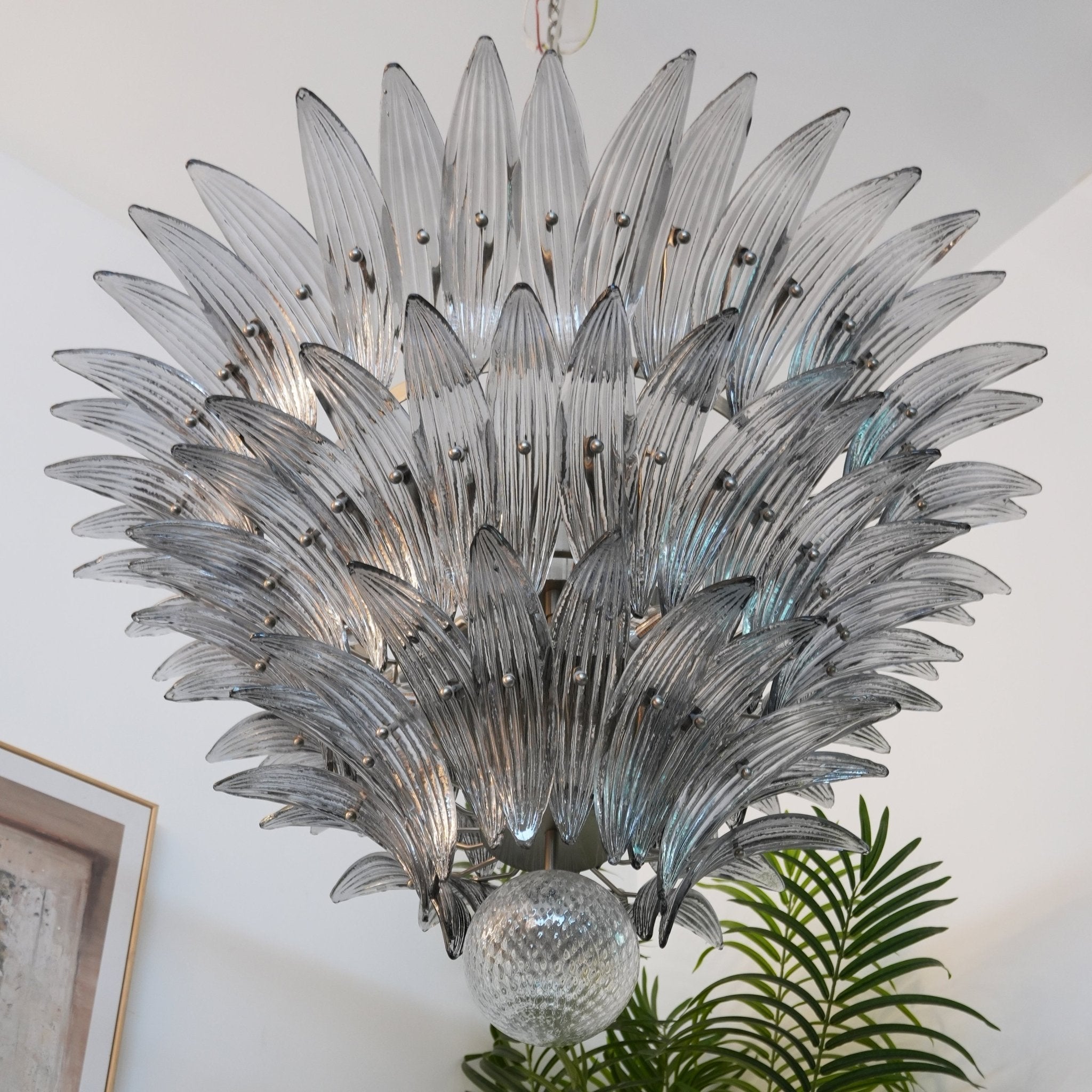 Aurora Chandelier Murano Glass Palm Leaf Tiered - Letslighting
