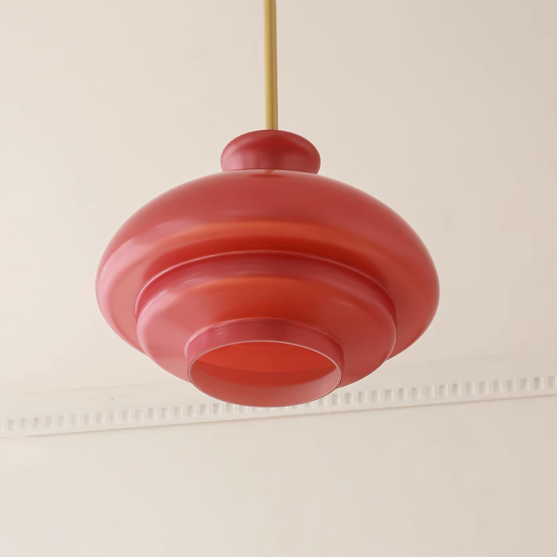 Pendant Lamp Layered Glass Dome Retro Silhouette Warm Ambient Glow - Letslighting