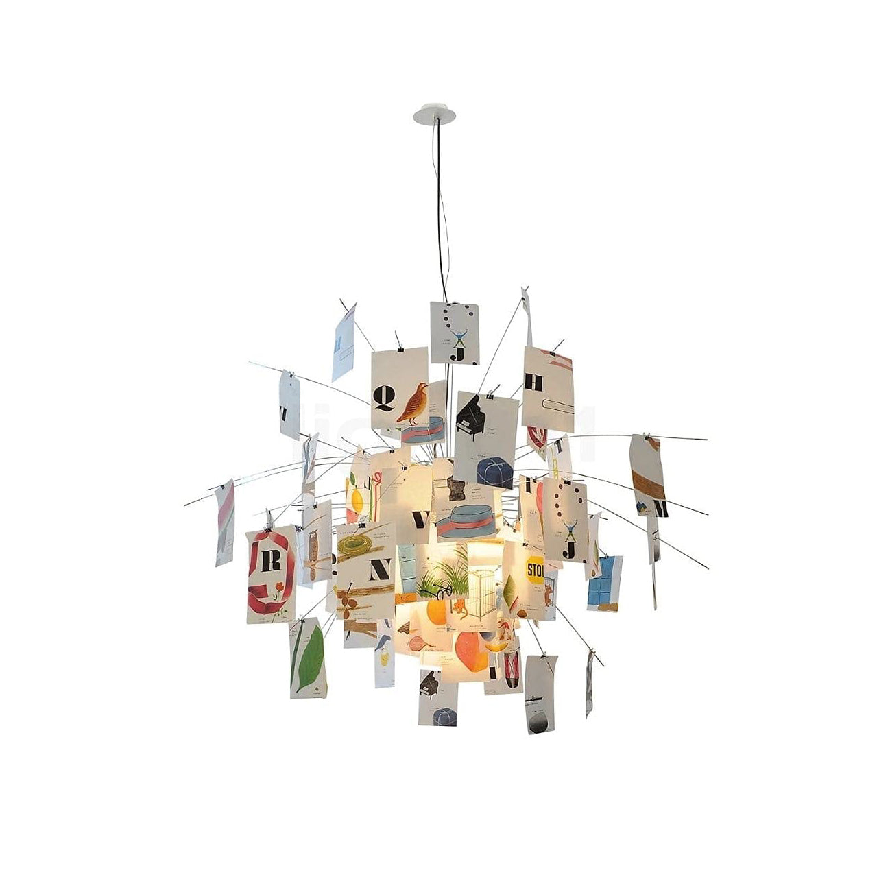 Ortheen Individual Creativity Paper Metal Chandelier - Lamp Copper