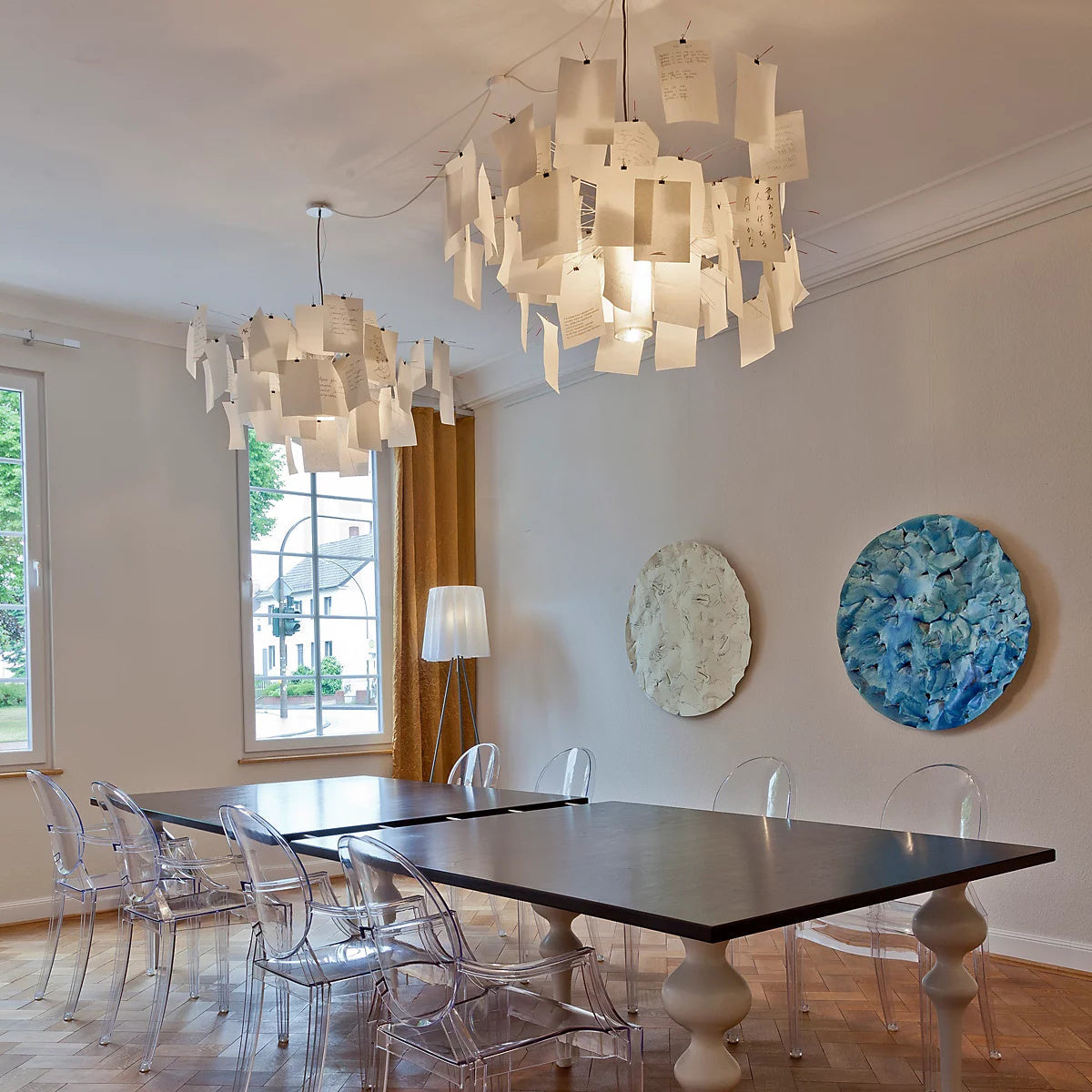 Ortheen Individual Creativity Paper Metal Chandelier - Lamp Copper