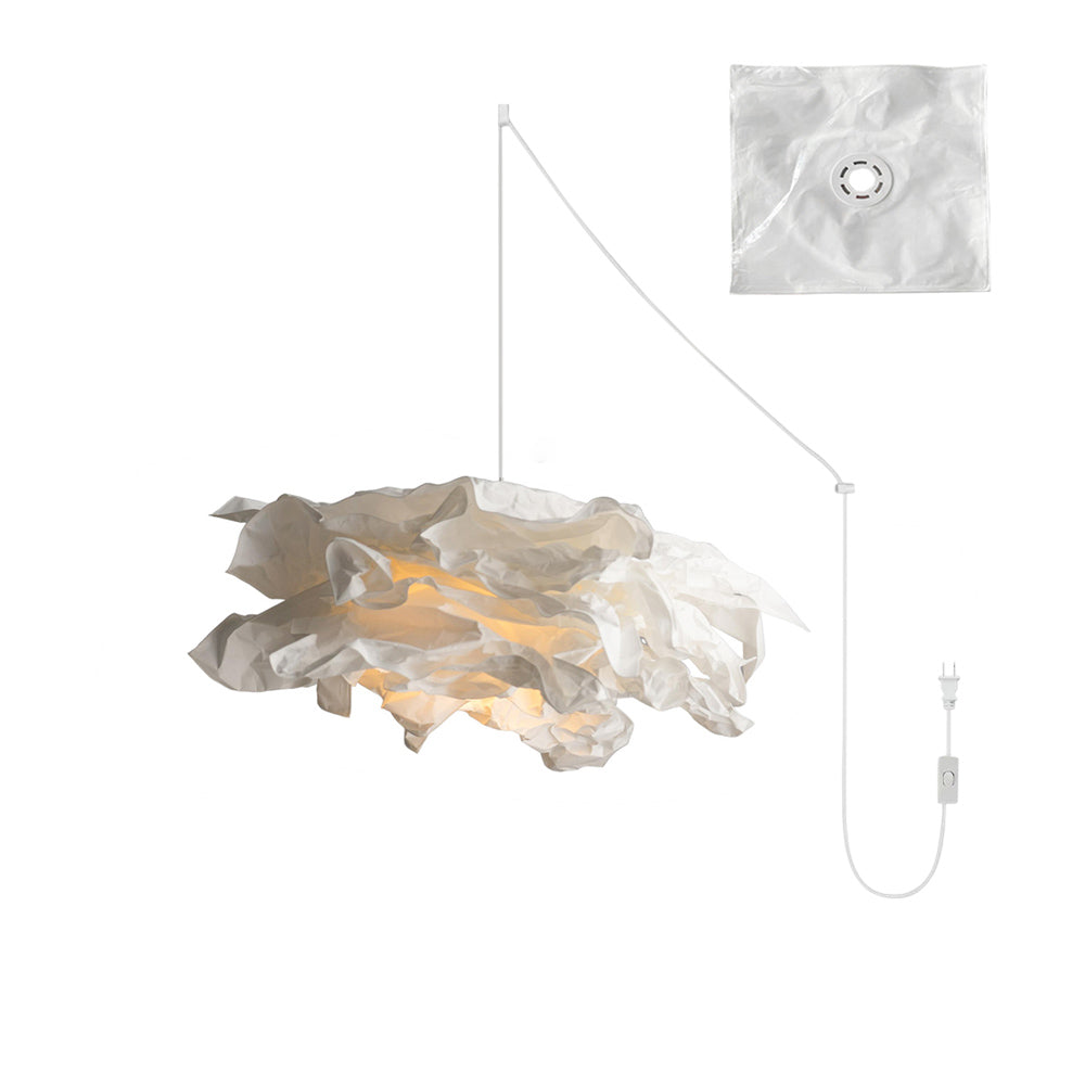 Paper Plug-In Pendant Lamp Pleated Origami Form - Letslighting