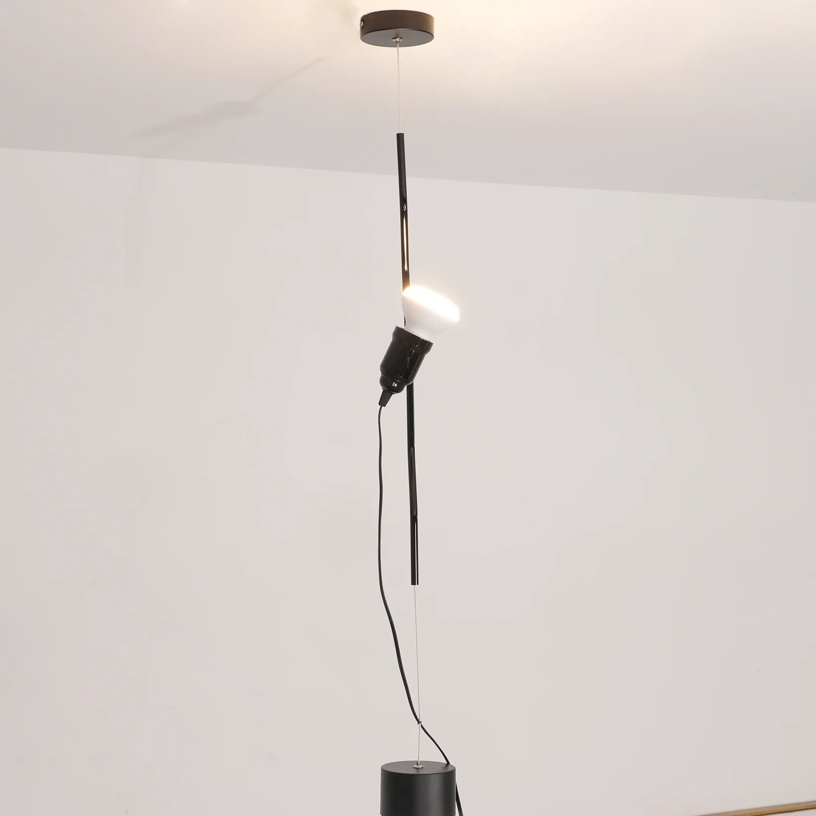 Silva Minimalist Metal Black White Red Pendant Light Dining Room Bedroom