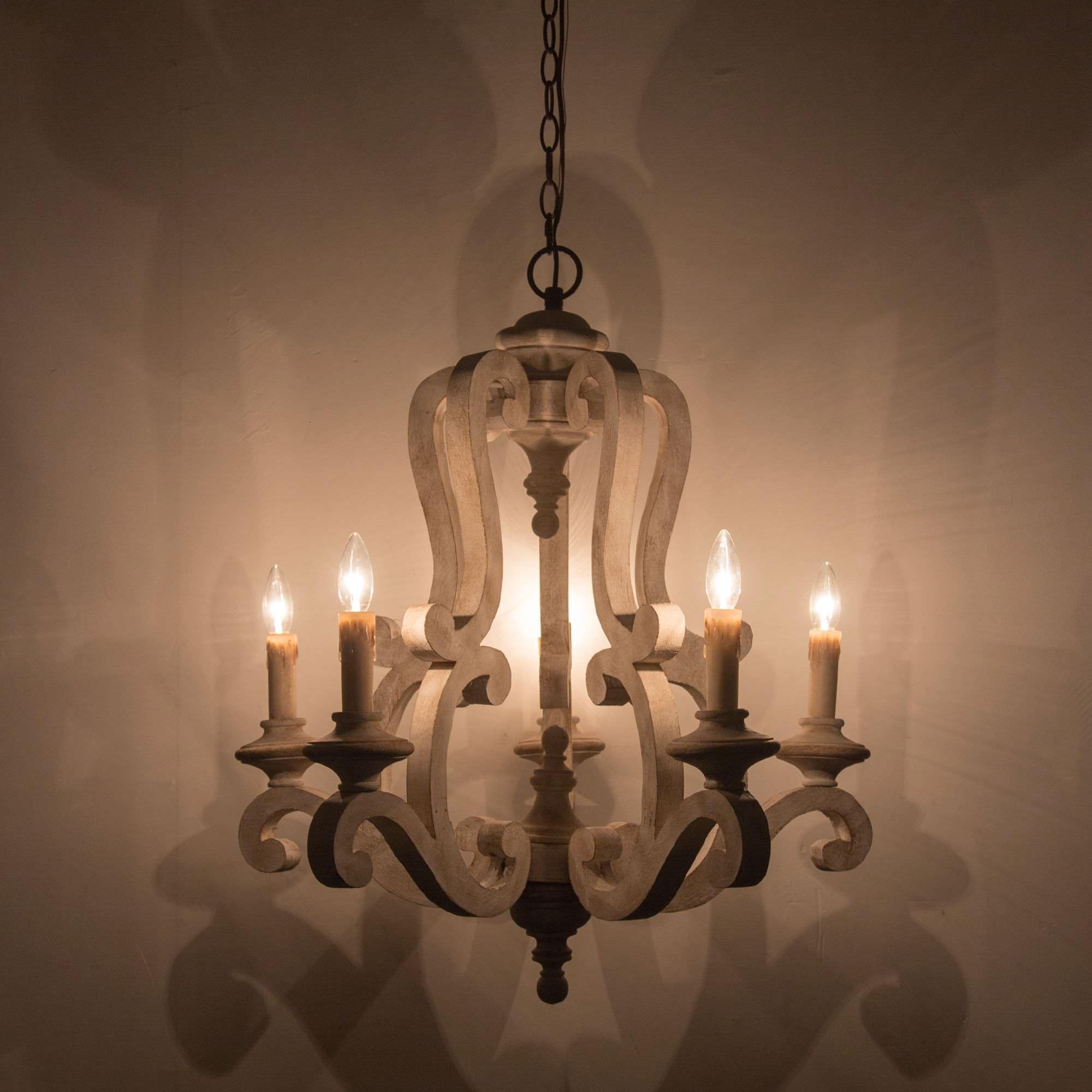 Parrotuncle Wooden Candle Chandelier - Blowlighting
