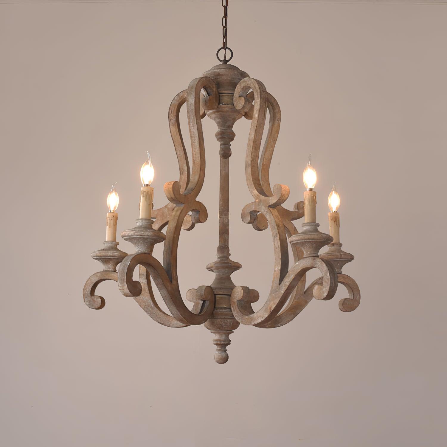 Parrotuncle Wooden Candle Chandelier - Blowlighting