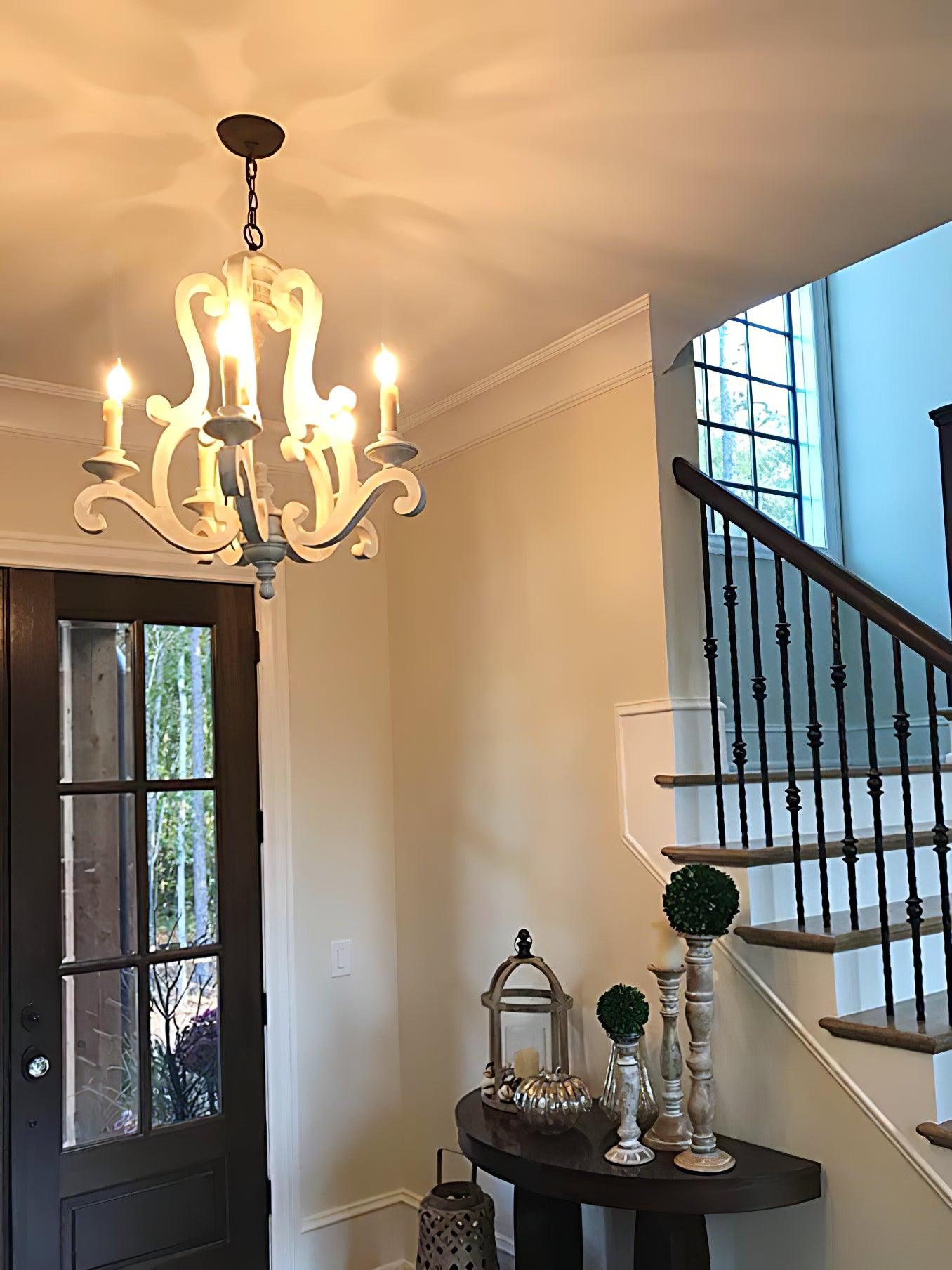 Parrotuncle Wooden Candle Chandelier - Blowlighting