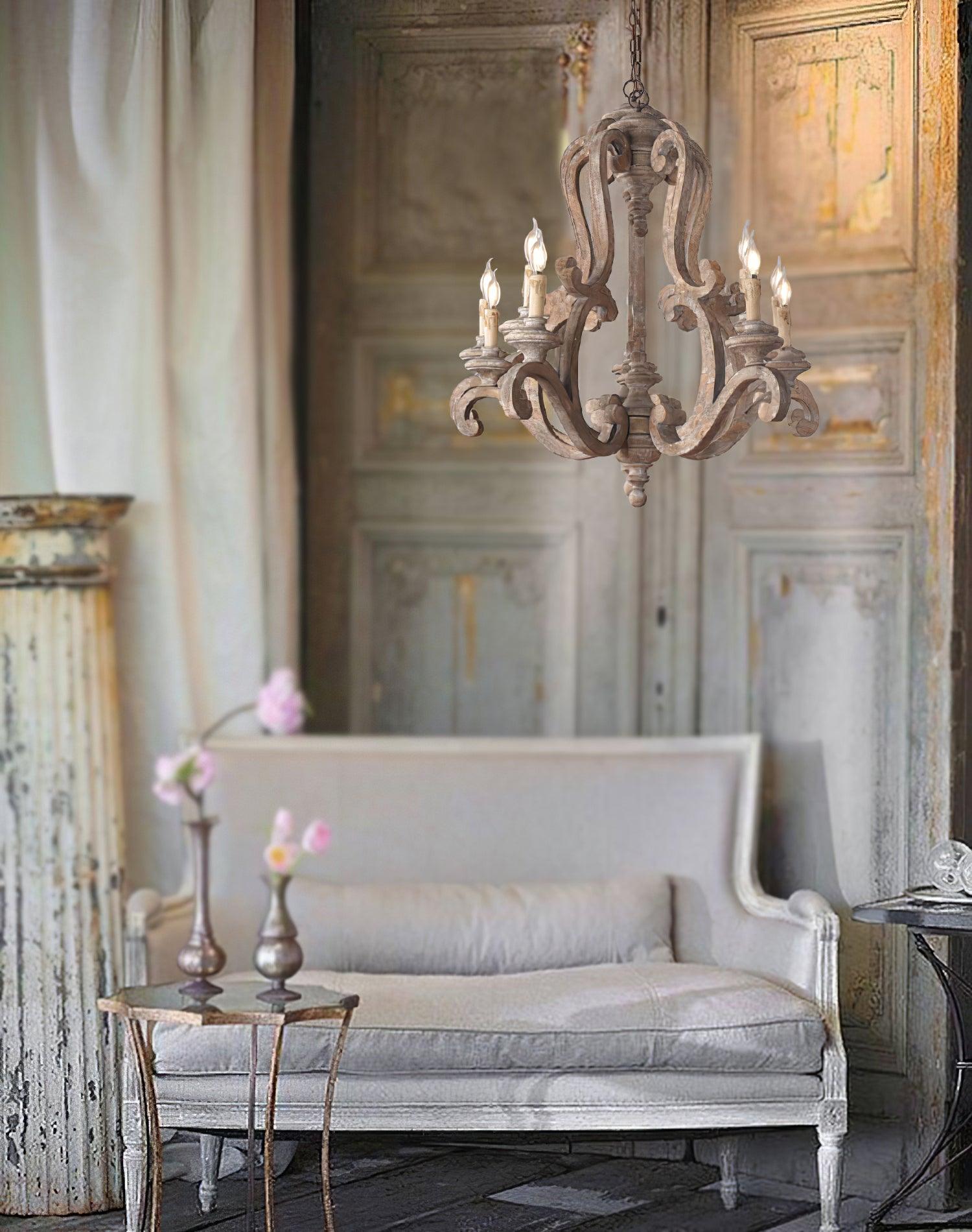 Parrotuncle Wooden Candle Chandelier - Blowlighting