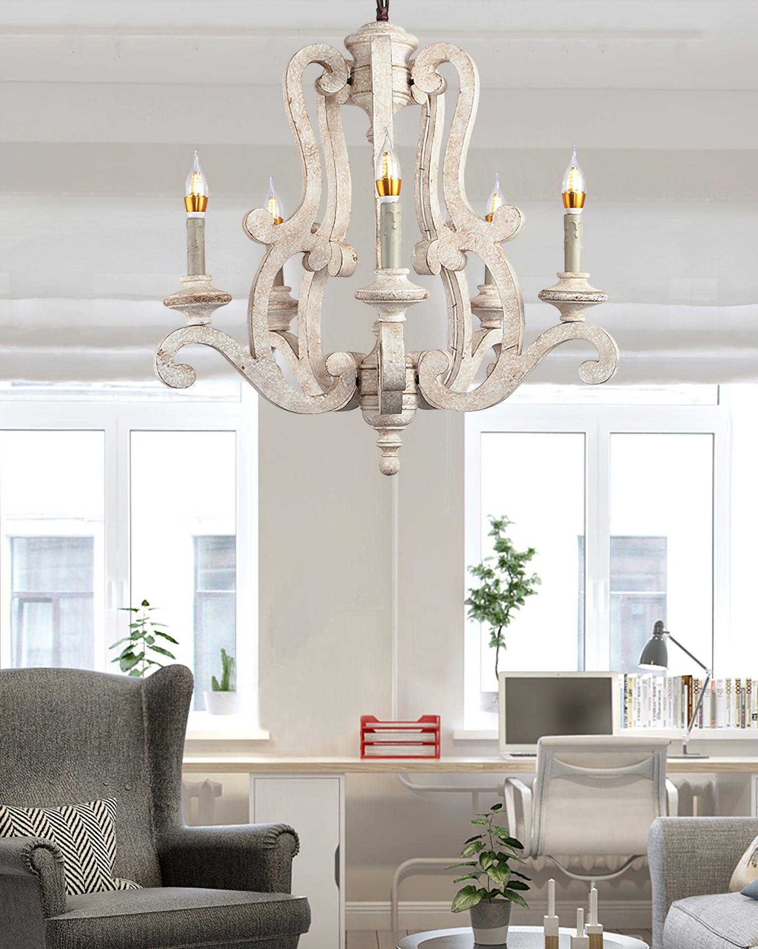 Parrotuncle Wooden Candle Chandelier - Blowlighting