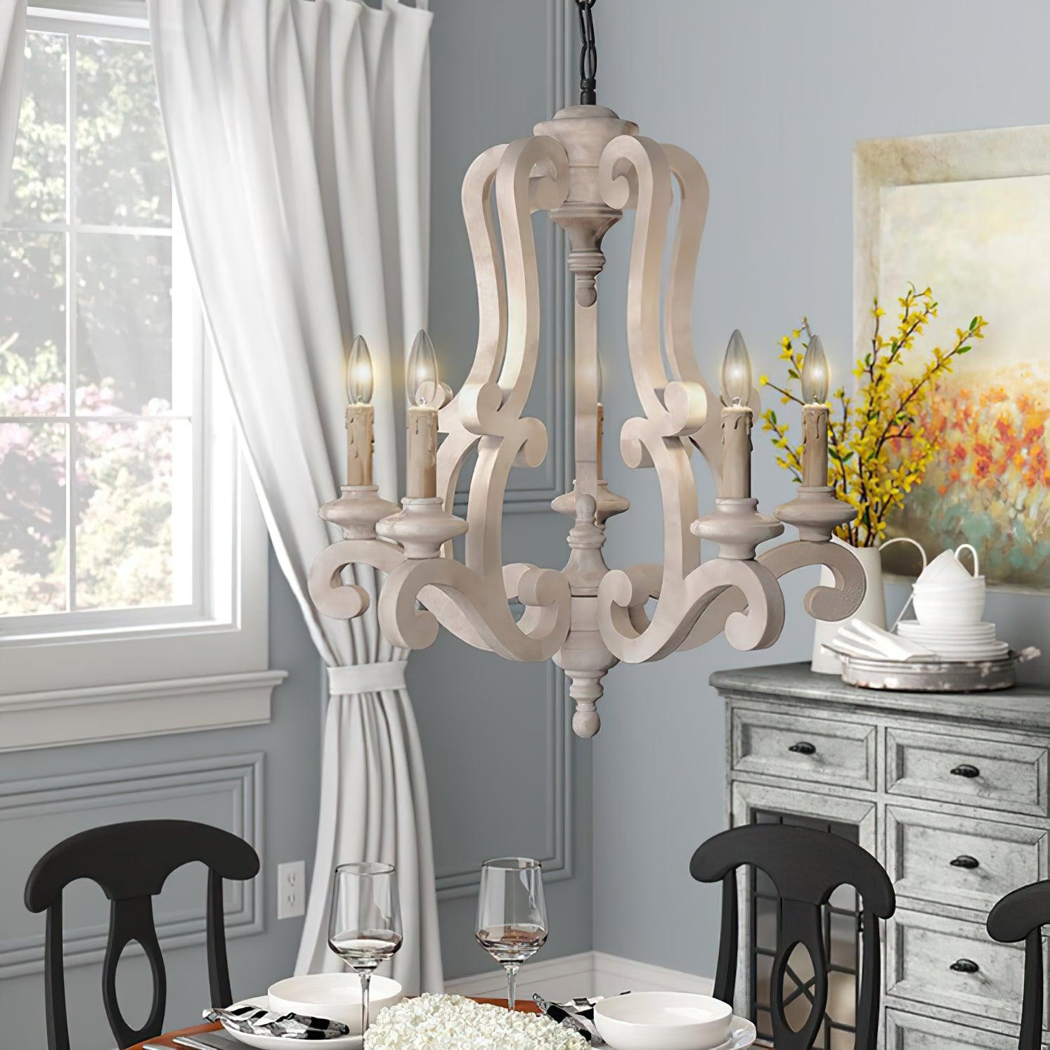 Parrotuncle Wooden Candle Chandelier - Blowlighting
