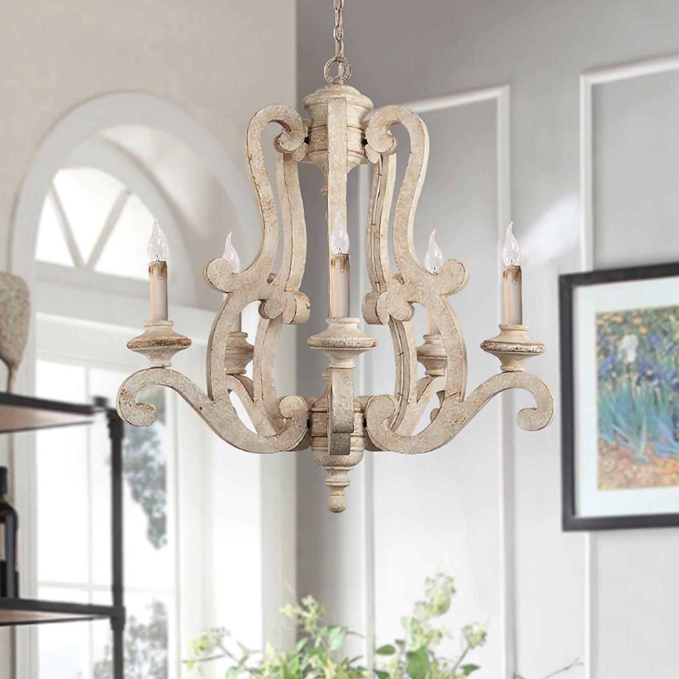 Parrotuncle Wooden Candle Chandelier - Blowlighting